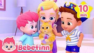 🐱 Hide and Seek with The Troublemaker Cat BooㅣKids Animal Song CompilationㅣBebefinn Nursery Rhymes [upl. by Merril141]