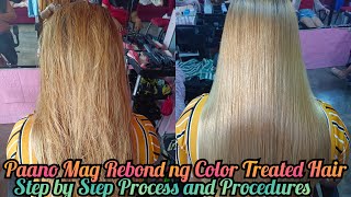 PAANO MAGREBOND NG COLOR TREATED HAIR STEP BY STEP PROCESS AND PROCEDURESUSING BREMOD YELLOW [upl. by Elletnuahs]