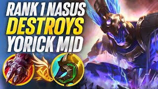 Rank 1 Nasus Destroys Yorick Midlane  Carnarius  League of Legends [upl. by Yboc183]