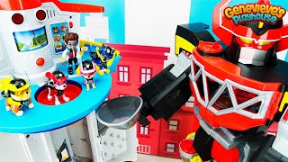 Paw Patrol Rescue Mission Romeos Giant Megazord amp the My Size Lookout Tower [upl. by Drhcir]