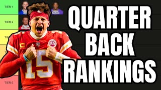 Top 15 Fantasy Quarterback Rankings amp Tiers [upl. by Cirdor]