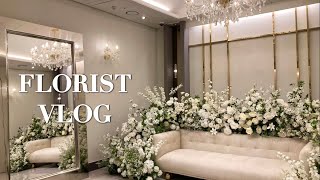 Florist vlog 웨딩홀 리뉴얼 작업  울산꽃집 아르케 플라워샵 [upl. by Anial]