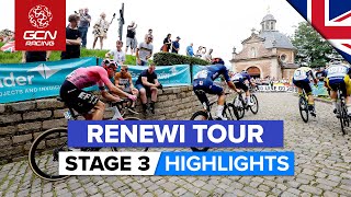 Muur van Geraardsbergen Provides Late Drama  Renewi Tour 2023 Highlights  Stage 3 [upl. by Kareem359]