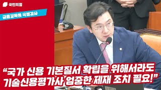 국가 신용 기본질서 확립을 위해서라도기술신용평가사 엄중한 제재 조치 필요 l 강민국TV [upl. by Darnall]