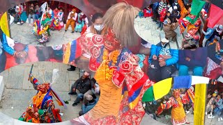 traditional lama dancedheykyap in mustangsyangvillagethakali cultureSAMAR VLOG [upl. by Hemminger]