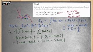 Flächeninhalt zwischen Graph und xAchse  Übung 2 ★ Algebraisch und GTR [upl. by Noelle]