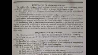 Qualification and disqualification of AUDITOR  Auditing bcomty audit cainterauditing [upl. by Eizzil682]