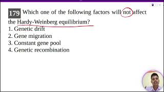 Which one of the following factors will not affect the HardyWeinberg equilibrium 1 Genetic drift [upl. by Menashem]