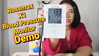 Rossmax Blood Pressure Monitor X1 With Large Cuff  How To Use [upl. by Dolora]