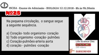 Resolução Do Exame De ISCISA Biologia 2019 [upl. by Aiderfla]