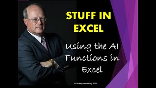 Using the AI Functions in Excel [upl. by Astra823]