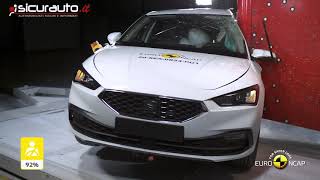 Seat Leon  2020  Crash test Euro NCAP [upl. by Saihtam]