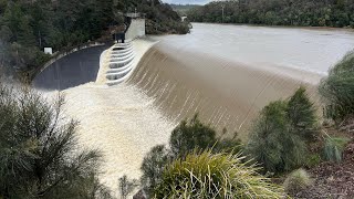 Tassies floods swollen rivers and spilling dams [upl. by Osyth]