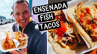 Delicious FISH TACOS in ENSENADA MEXICO  4 STREET FOOD Places you MUST try [upl. by Aicilla]