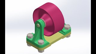 Assembly of Roller Bracket width  concentric coincident  by Saad Shahin [upl. by Enorahs]