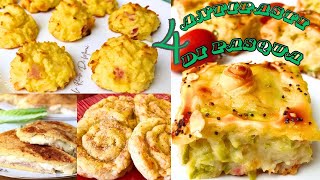 MENÙ DI PASQUA 🐣 4 ANTIPASTI FACILI E VELOCI  Quattro ricette con le patate antipasti o secondi [upl. by Ettevahs]