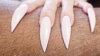 Sharp nails scratching skin in slow motion [upl. by Ardnauqal]