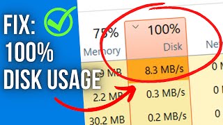 FIX 100 Disk Usage Windows 11 SOLVED 2023 [upl. by Ansley]