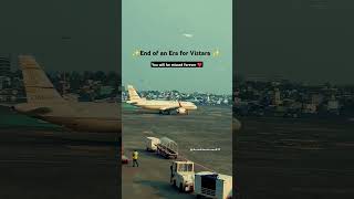 Vistara will operate its last flight today ahead of its merger with Air India vistara airindia fy [upl. by Amsirahc]