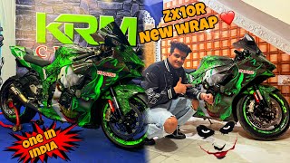 Zx10r new wrap ❤️  one in india  Preparation for Ladakh ride [upl. by Efron645]