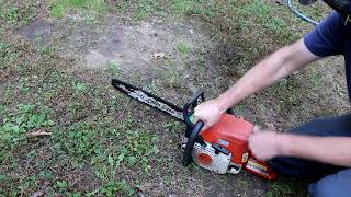 Stihl chainsaw stalling Simple fix Check if its a clogged vent [upl. by Maure]