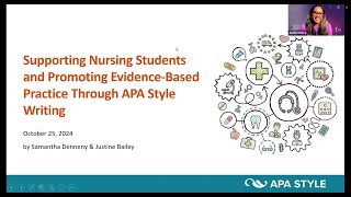 Supporting Nursing Students With APA Style [upl. by Eugatnom449]