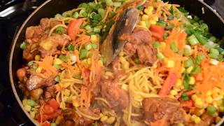 Chicken Chow Mein Guyanese Style [upl. by Enitnemelc]