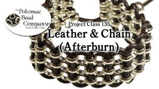 How to Make a Leather amp Chain Afterburn Bracelet  Project Class 135 [upl. by Macfarlane89]