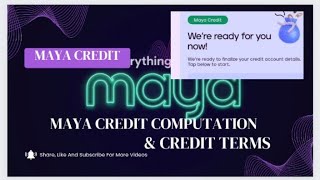 Maya Credit Computation amp Credit Terms [upl. by Ahtinak846]