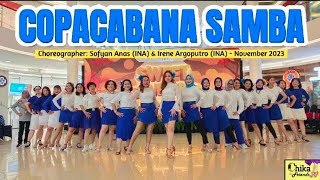 COPACABANA SAMBA  Line Dance  Demo by Chika amp Friends  MCC Class [upl. by Smoot]