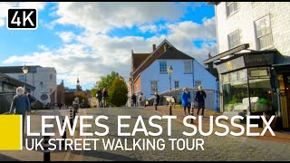 Lewes East Sussex UK  Town Centre Walking Tour with captions [upl. by Norvell]