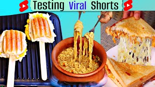 TRYING Viral FOOD Hacks from SHORTS  CookWithNisha [upl. by Aridan497]