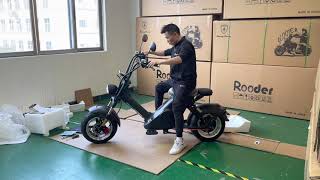 Rooder mangosteen electric scooters r804m6 3000w 25ah Eec coc with double seats [upl. by Davey]