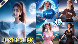 New TikTok Trending Girls with Tshirt Name photo editing  Viral photo editing  bing image creator [upl. by Goldberg]