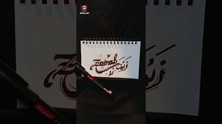 ZAINAB NAME CALLIGRAPHY ✍️ Anazehra calligraphy urdu english vuralvideo [upl. by Reo]