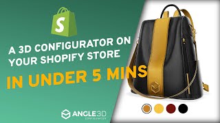 Shopify 3D Product Customization Create a 3D configurator in under 5 mins with Angle 3D [upl. by Htiduy]