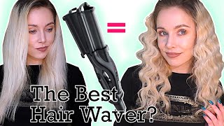 BEST HAIR WAVER TONI amp GUY DEEP BARREL 32mm  HOW TO USE A HAIR WAVER  REVIEW  WAVY HAIR TUTORIAL [upl. by Attah]