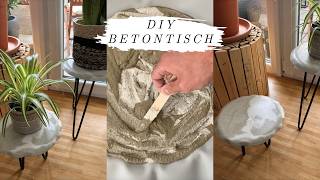 DIY BeistelltischBlumentisch aus Bastelbeton 🧱 [upl. by Bianchi615]