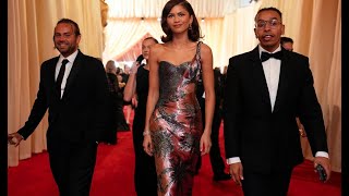 Zendaya poses for photos on the Oscars red carpet  zendaya updates  zendaya news [upl. by Gona412]