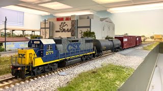 Lance Mindheims CSX Downtown Spur Layout in HO Scale  Operations [upl. by Attolrahc928]