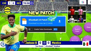 Download eFootball PES 2024 Mobile New PATCH Obb APK DATA Download For Android amp Ios  V360 [upl. by Htiaf]