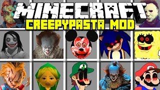 Minecraft Creepypasta Mod  Jeff The Killer Sonicexe Pennywise  Modded Minigame [upl. by Salangia]