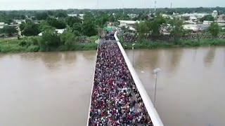 Thousands Of Migrants Stopped At GuatemalaMexico Border  NBC Nightly News [upl. by Eolhc475]