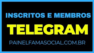 Inscritos e membros para o telegram 2024 [upl. by Sherard]