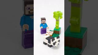 Building Minecraft Steve and Baby Panda LEGO 30672 lego stopmotion [upl. by Ker]