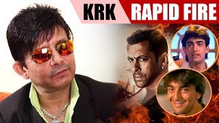 “Bajrangi Bhaijaan Film Dekhte Waqt Meh…” KRK  Rapid Fire  Salman  SRK  Aamir [upl. by Nnaid453]