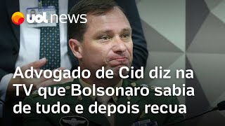 Advogado de Mauro Cid recua após dizer na TV que Bolsonaro sabia de plano para matar Lula e Moraes [upl. by Lexy]