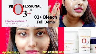 o3 BleachProfessional o3 Meladerm VitamicC Gel Bleach Full DemoInstant ResultFor Glowing Skin [upl. by Dole]