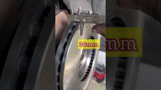 Brake Rotor Resurfacing vs Replacing measuring discard thickness New vs Used vs turning on Lathe [upl. by Anelat127]