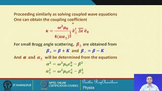 Lecture 53 Acoustooptic Effect Contd [upl. by Mureil]